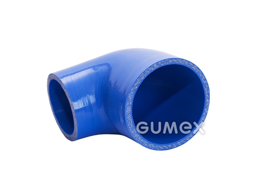 Silikónové uhlové redukované koleno RADIASIL N 90°, 13-16mm, dĺžka ramien 100mm, 8,4bar, silikón, -50°C/+175°C, modrá